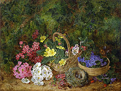 Bird\'s Nest and Two Flower Baskets - George Clare