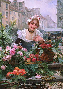 The Flower Seller - Louis Marie de Schryver